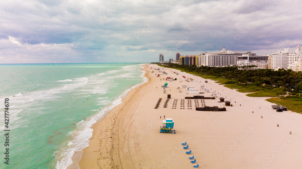 Aerial View of South Beach, Miami, Florida Aerial View of South Beach, Miami, Florida