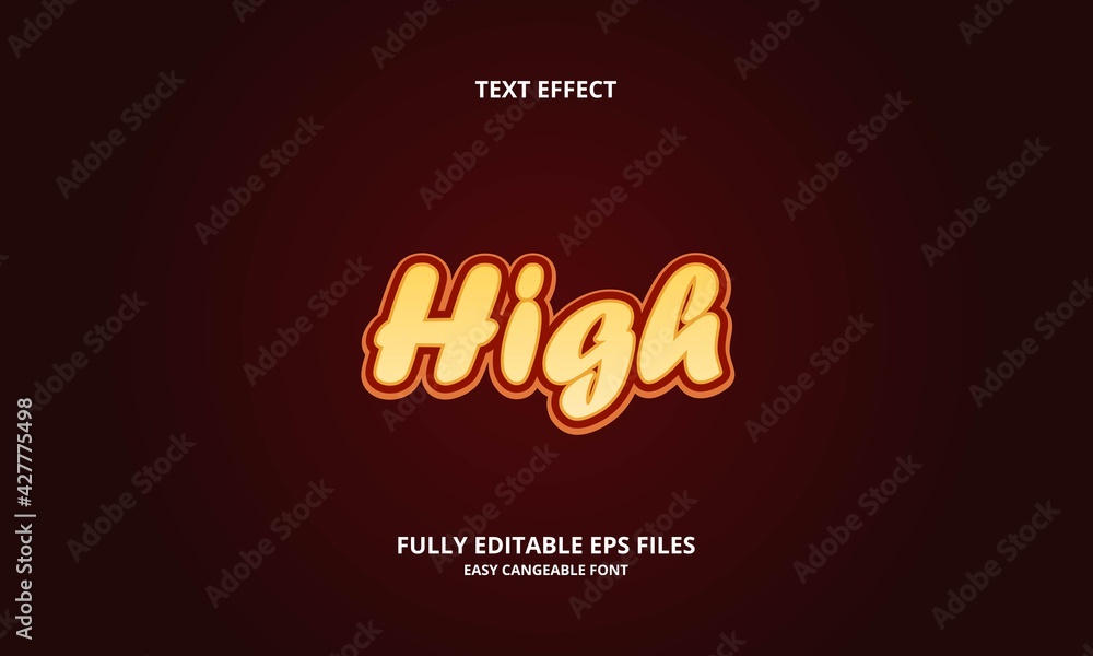 Editable text effect high title style Editable text effect high title style