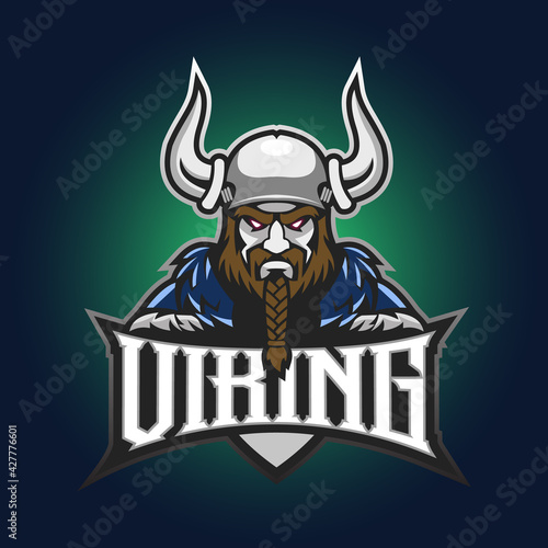 Viking's Warrior Logo Empire Mascot Vector Illustration