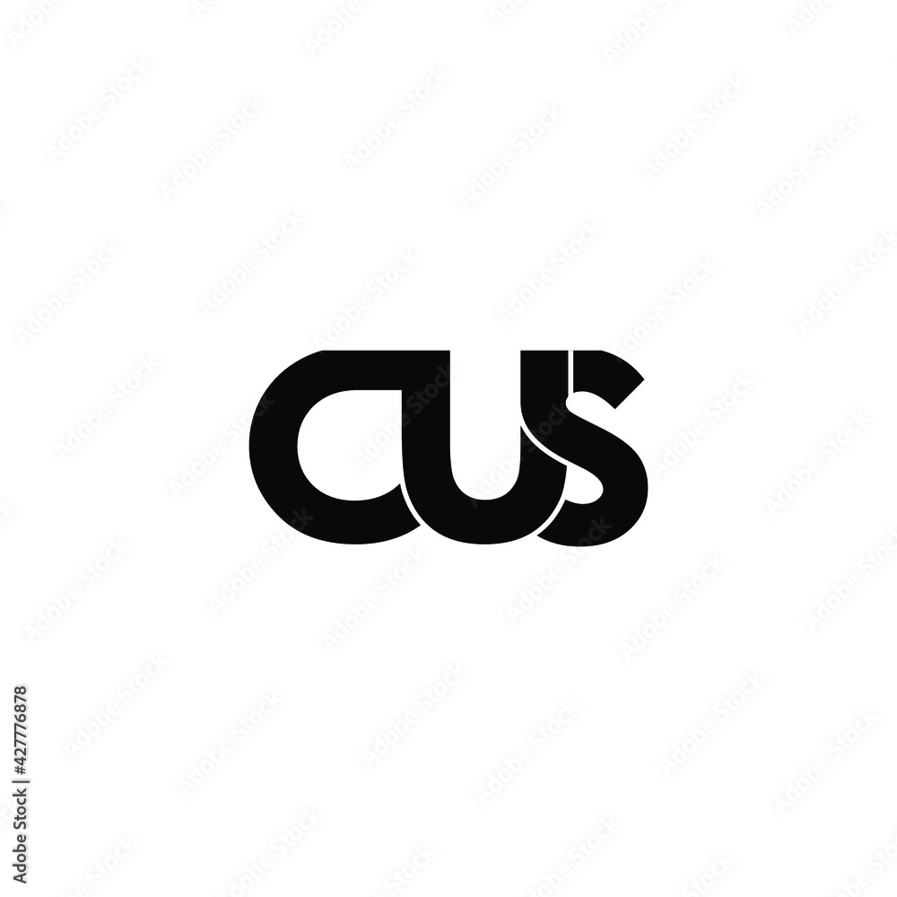 cus letter original monogram logo design cus letter original monogram logo design