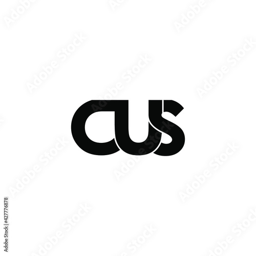 Obraz na płótnie cus letter original monogram logo design
