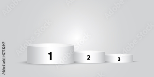 Round podium. Empty product stand. Stock image. Vector illustration. EPS 10.