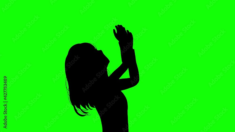 嘆く女性のシルエット Stock Video | Adobe Stock