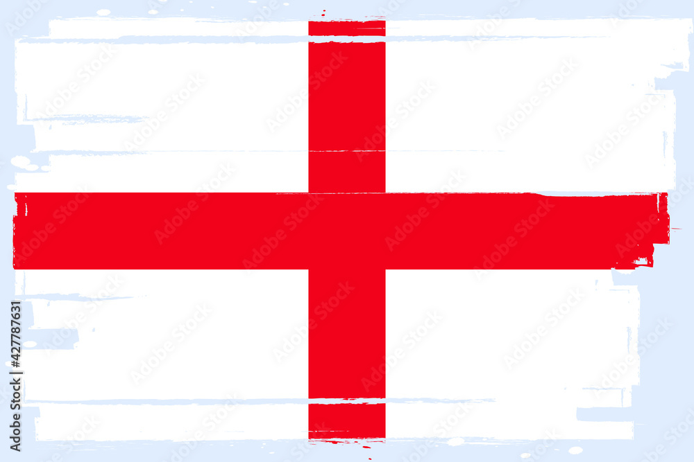 Obraz premium Flag of England, banner with grunge brush