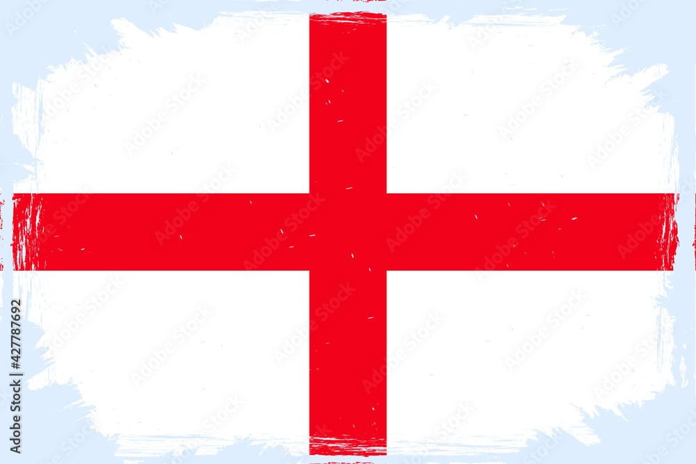 Obraz premium Flag of England, banner with grunge brush
