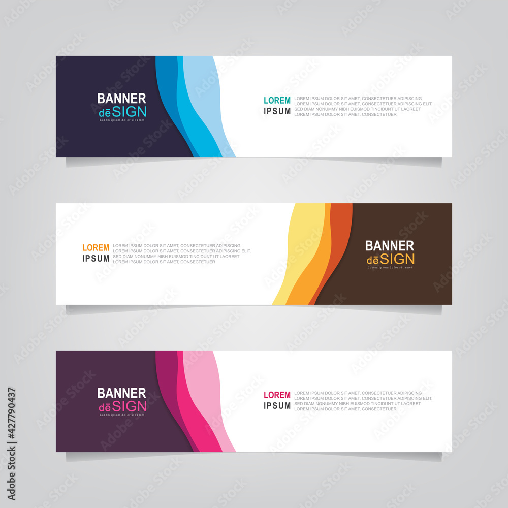 Vector abstract banner design web template Vector abstract banner design web template