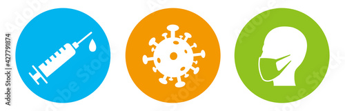 Medicine vaccine sign. Medical syringe icon. set vaccination vaccinated