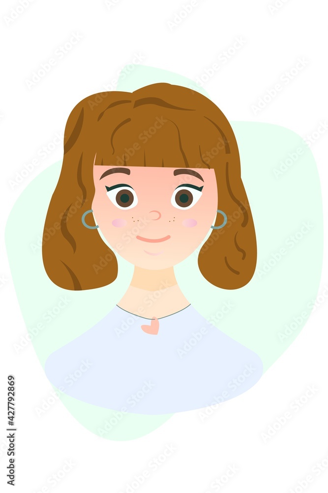 Girl Vector Flet Design Characters Girl Vector Flet Design Characters