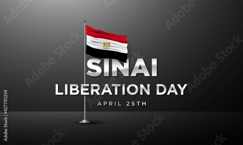 Sinai Liberation Day Background Design. Vector Illustration.