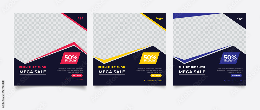 Furniture social media post templates Furniture social media post templates