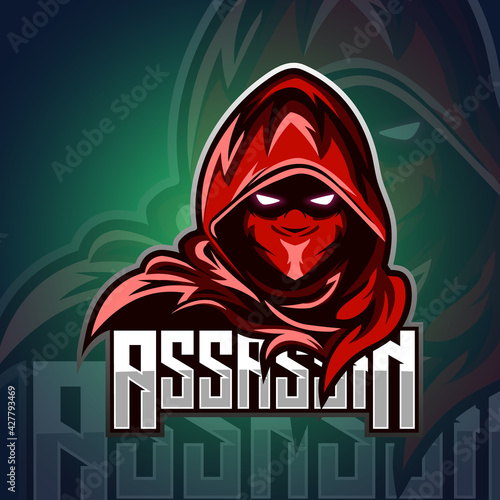 Assassin Logo Mascot Vector Illustration Emblem
