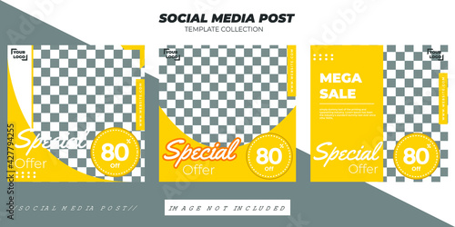 Social Media Post Template Collection Food