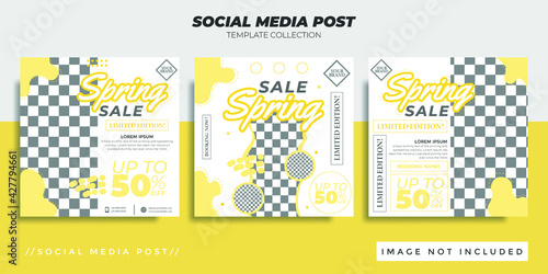 Flower Shop banner for social media post template Premium Vector