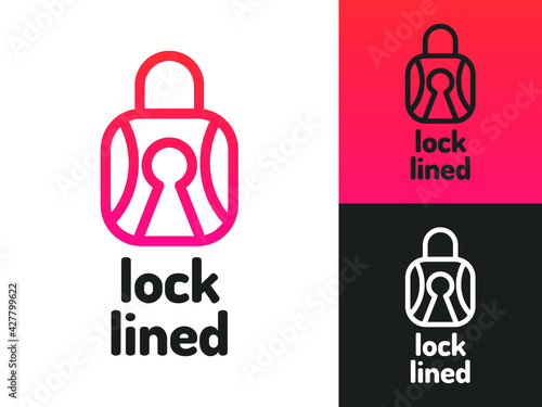 Lock Lined Logo Design