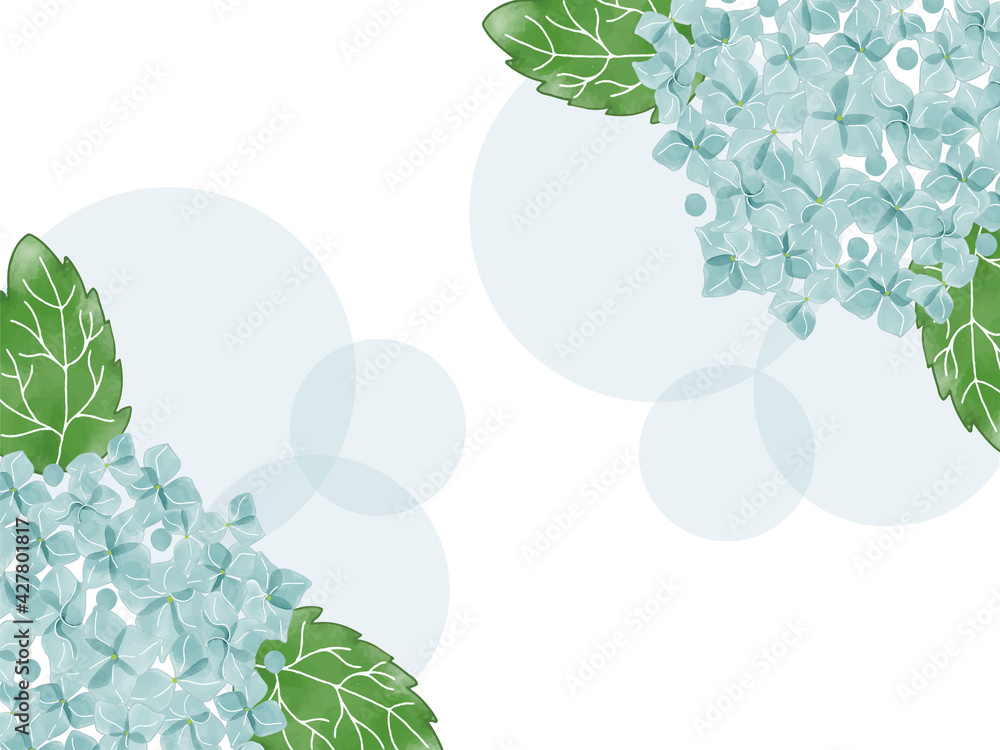 紫陽花の水彩背景stock Vector Adobe Stock