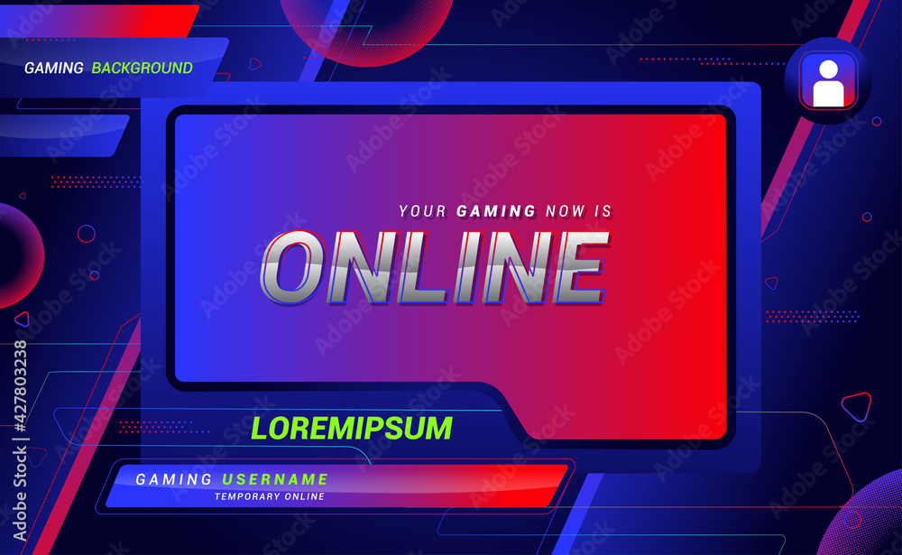 Futuristic Gaming Background for Offline Live Streaming Mode Stock ...