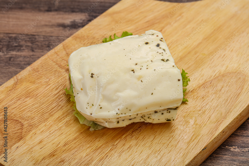 Halloumi cheese with mint for grill