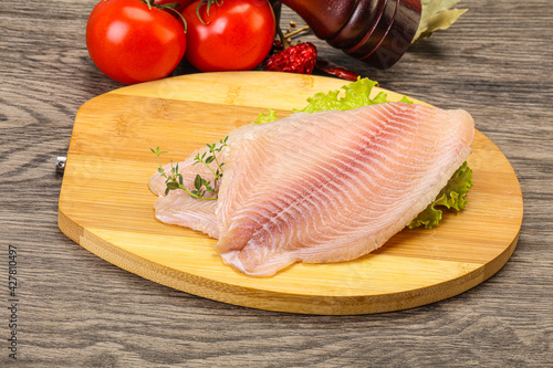 Raw tilapia fish for cooking