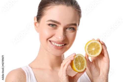 Beautiful young woman with ...