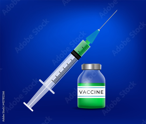 vaccine vial and syringe