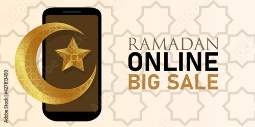 Ramadan online big sale smartphone mobile discount sale Islam crescent moon
