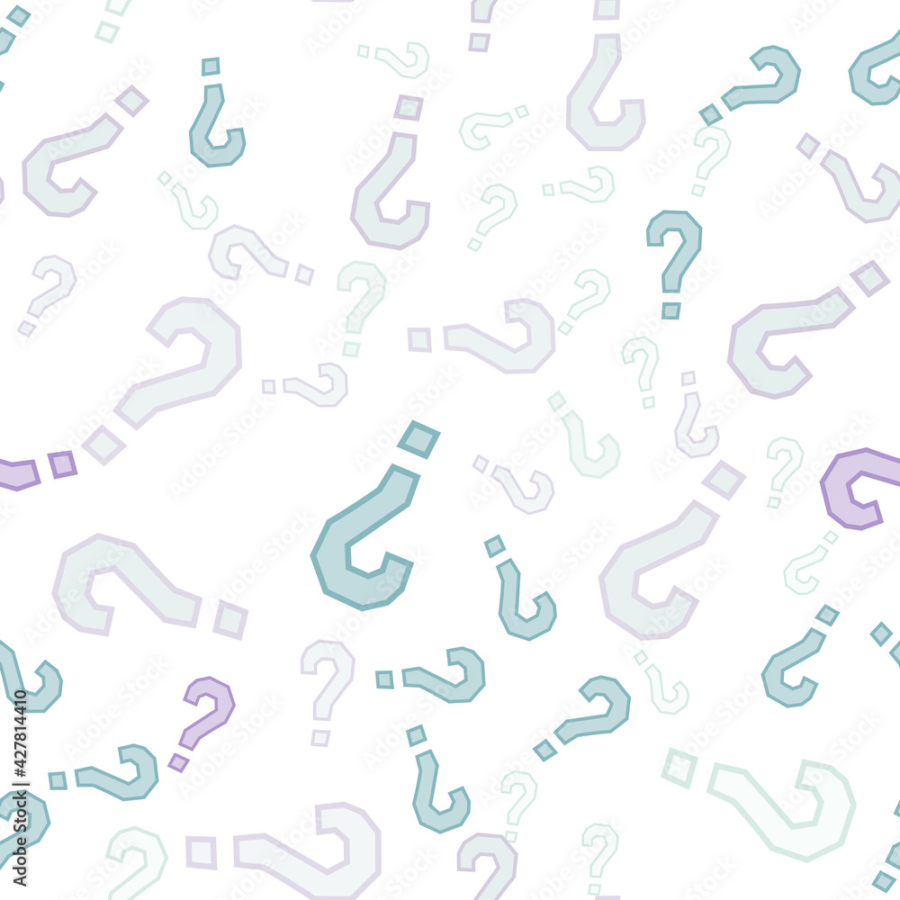 Quiz seamless pattern. Question marks, doubt, faq Quiz seamless pattern. Question marks, doubt, faq