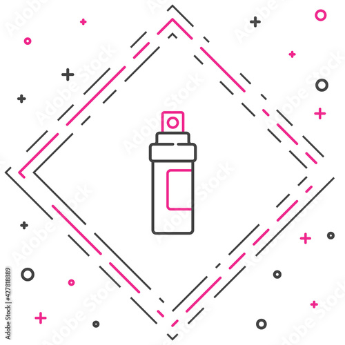 Line Perfume icon isolated on white background. Colorful outline concept. Vector Illustration