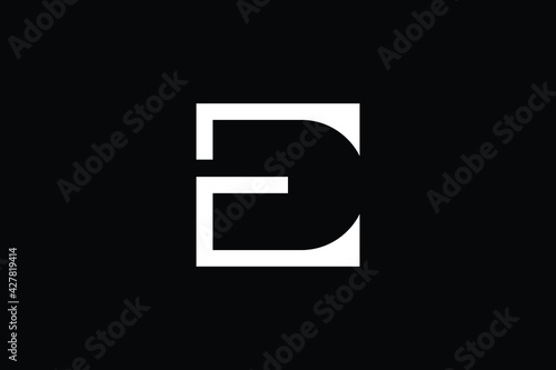 Creative Innovative Initial ED logo and DE logo. ED Letter Minimal luxury Monogram. DE Professional initial design. Premium Business typeface. Alphabet symbol and sign.