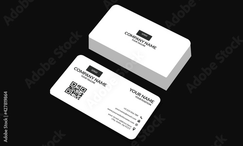 Proffesional white name card business card  visiting  card vectors