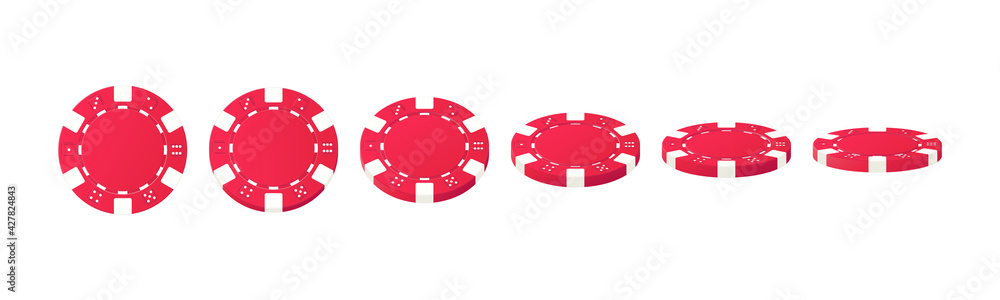 Gambling game, casino 3d chips. Rotating poker chips Gambling game, casino 3d chips. Rotating poker chips