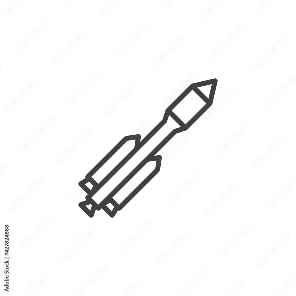 Space ship line icon Space ship line icon