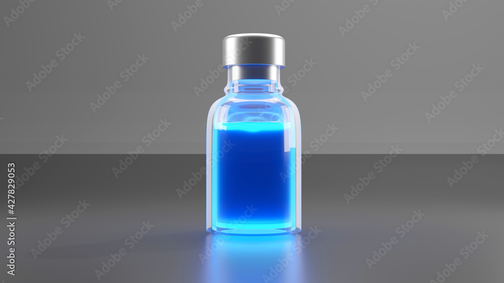 3D Illustration of a vial 3D Illustration of a vial