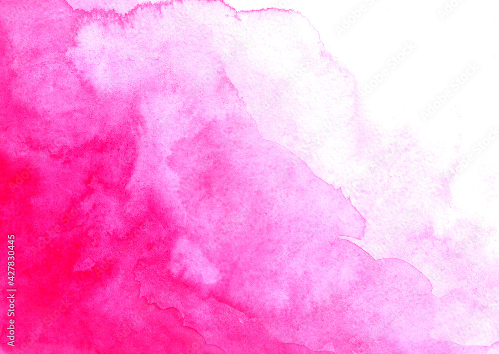 pink abstract watercolor hand painted background