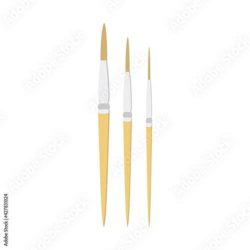 Paintbrushes flat vector il...