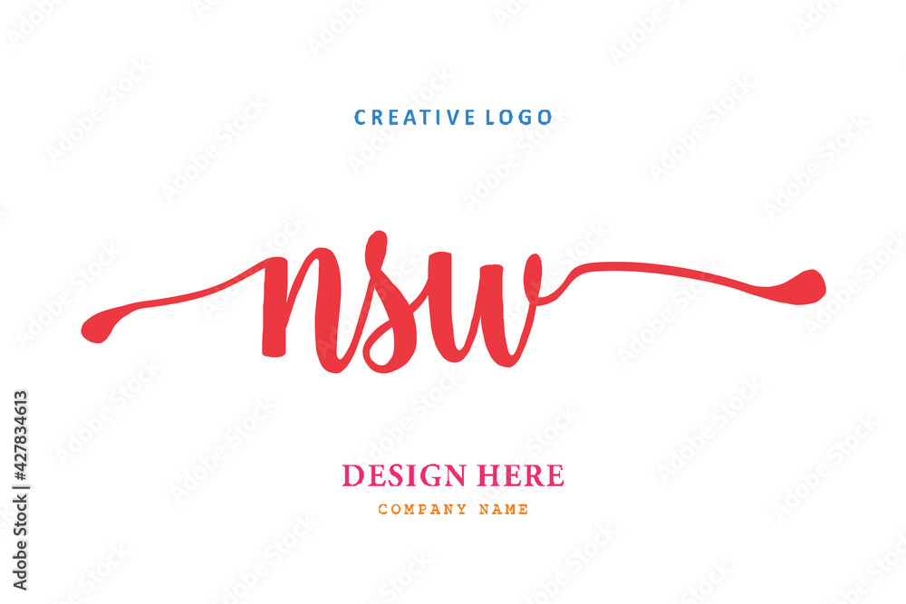 NSW lettering logo is simple, easy to understand and authoritative ...