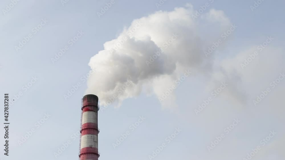 Harmful smoke from thermal power plant chimney Harmful smoke from thermal power plant chimney