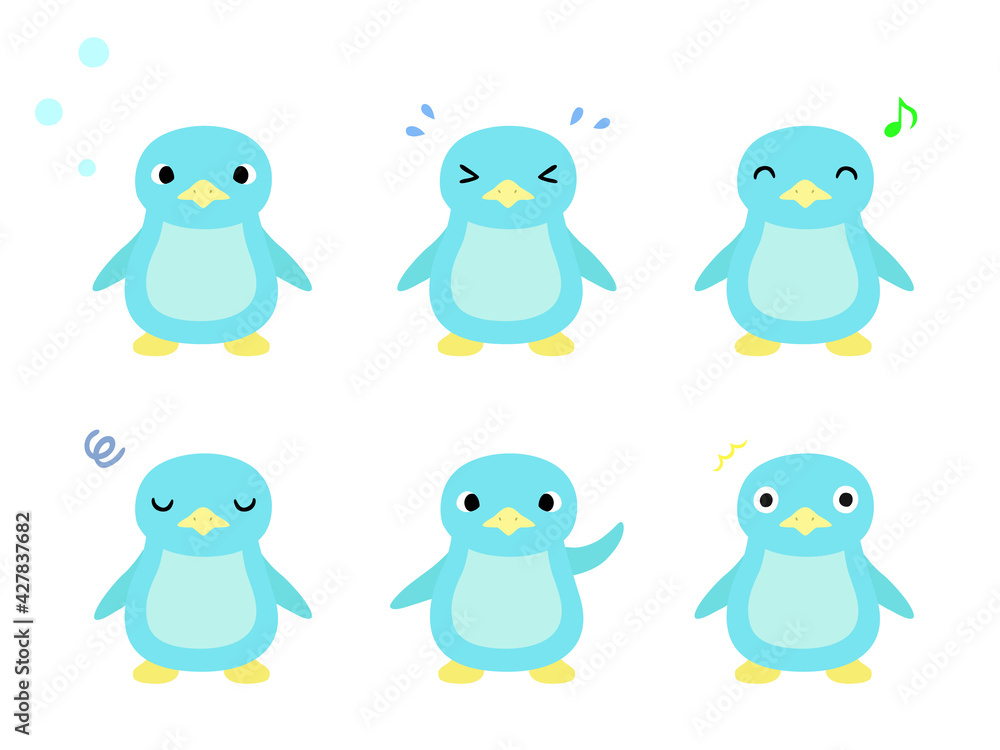 Fototapeta premium ペンギンのアイコンセット
