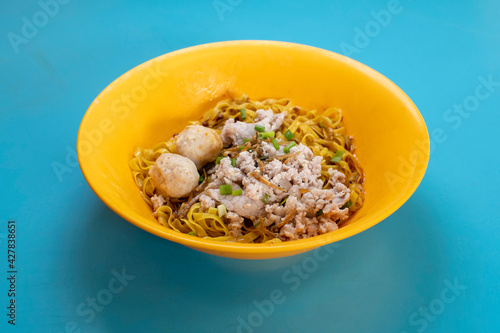 Minced Meat Noodles in a bowl