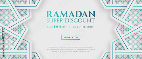 Islamic Arabic Luxury Ramadan Kareem Eid Mubarak Sale Banner
