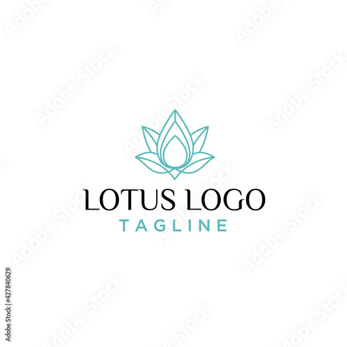 Beauty Vector lotus flowers design logo Template