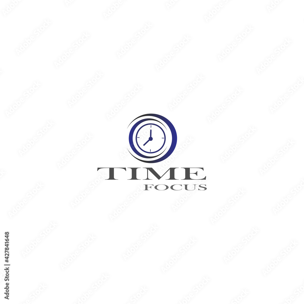 Vector abstract logo idea  time concept or clock business icon