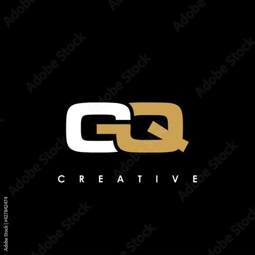 GQ Letter Initial Logo Design Template Vector Illustration photo