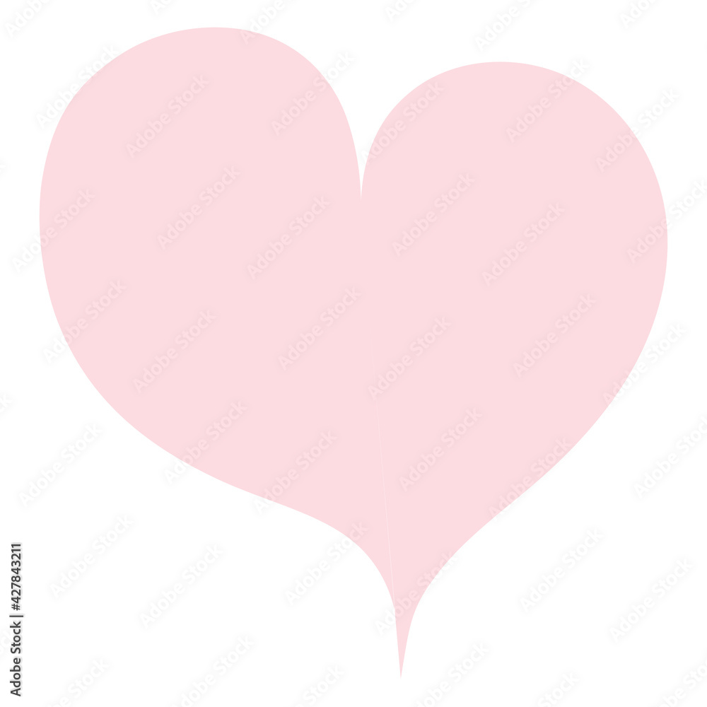 Pink heart - symbol of lovers, flat doodle cartoon vector. Mother's Day is an icon for the holiday.