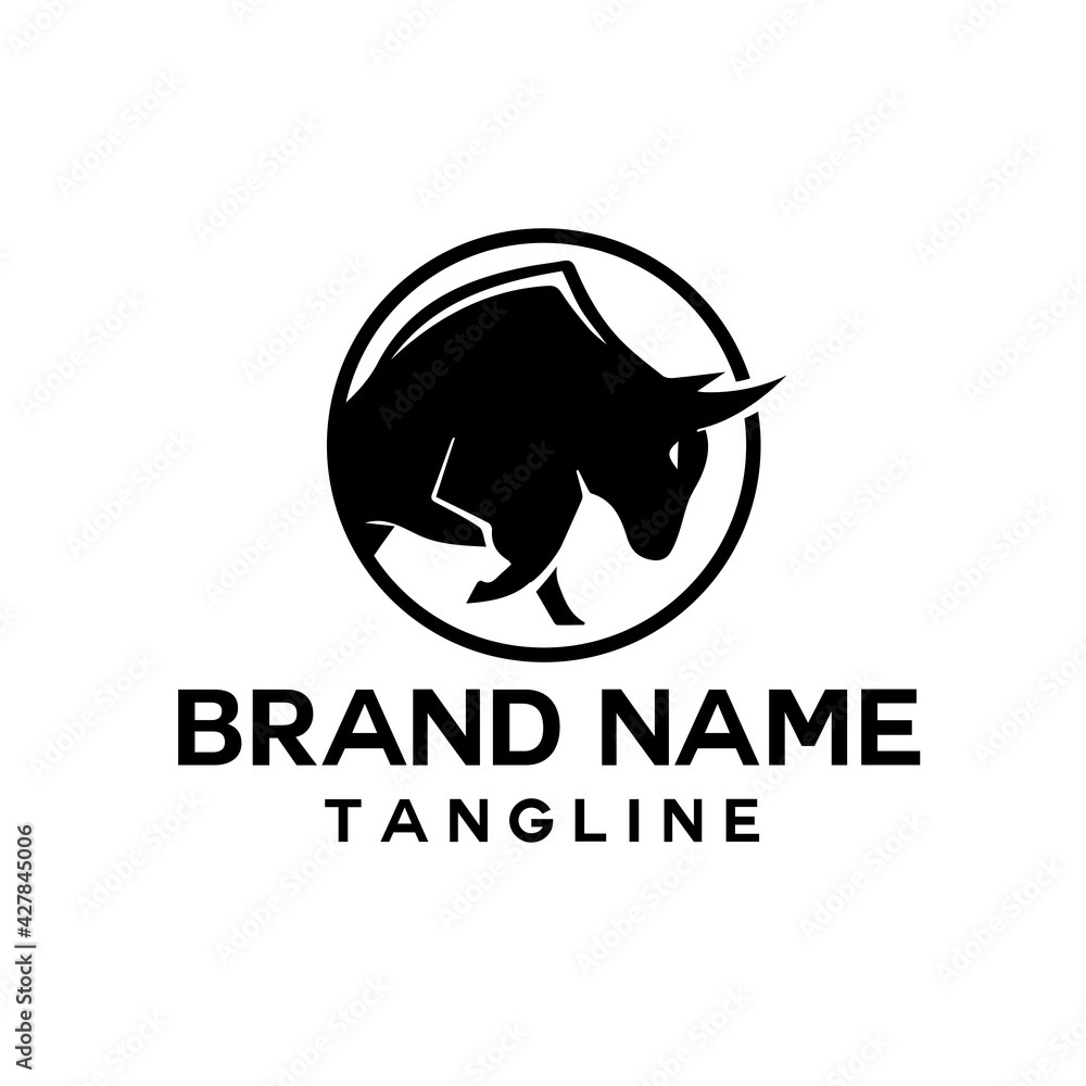logo bull design on white background. Wild Animals. Bull Idea logo design inspiration logo bull design on white background. Wild Animals. Bull Idea logo design inspiration