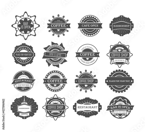 set of vintage labels