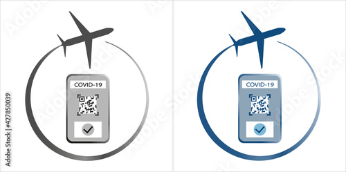 Airport covid vaccination certificate for travel. Health passport