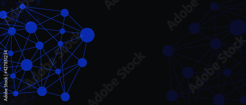 Abstract social network connection banner background concept