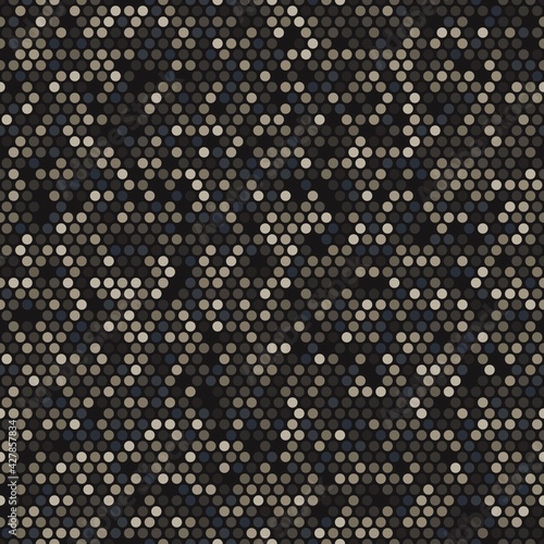 Military camouflage seamless pattern. Urban digital pixel style.