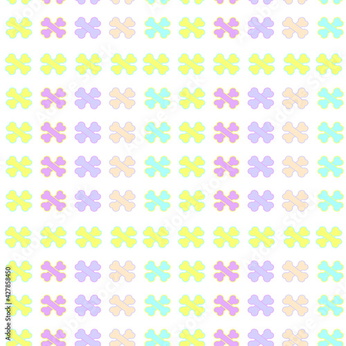 Seamless bright pattern. Crossed multi-colored bones. The yellow bones create a pattern of squares. Fun print. Vector.