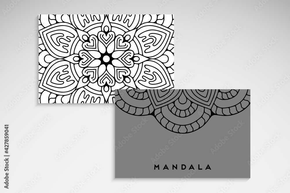 Obraz premium Business card. Vintage elements. Hand drawn background